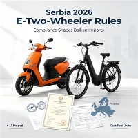 حار بيع! دراجات نارية L1e معتمدة من EEC جاهزة للاستخدام في صربيا 2026 اللائحة...